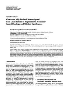 Whartons Jelly Derived Mesenchymal Stem Cells Future Of Regenerative